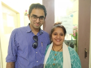 Dr. Edmond Fernandes with Lakshmi Krishna at Don Bosco High School, Matunga