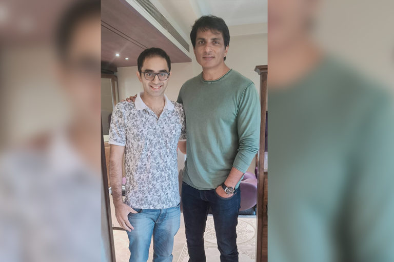 Sonu Sood and Dr Edmond Fernandes meet up